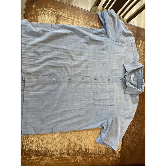 LA Police Gear Operator Tactical Shirt Button Up Short Sleeve Mens XXL Dark Blue - Picture 2 of 5